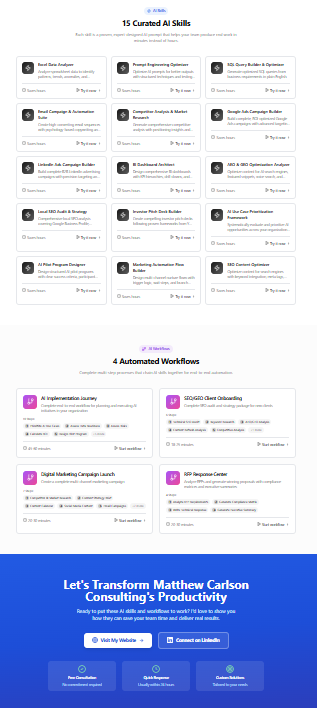 Client portal ROI calculator and workflow showcase